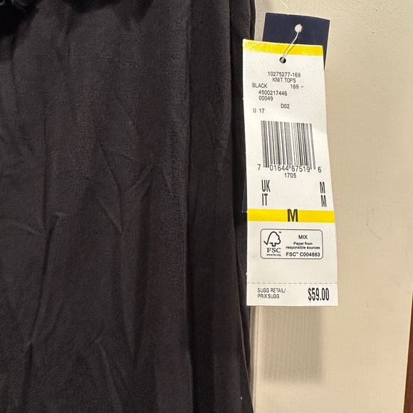 AK- Anne Klein Ruffle Collar Tank-size M - Picture 3 of 5